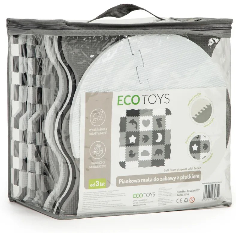 Covor puzzle din spumă cu gard 25 de piese