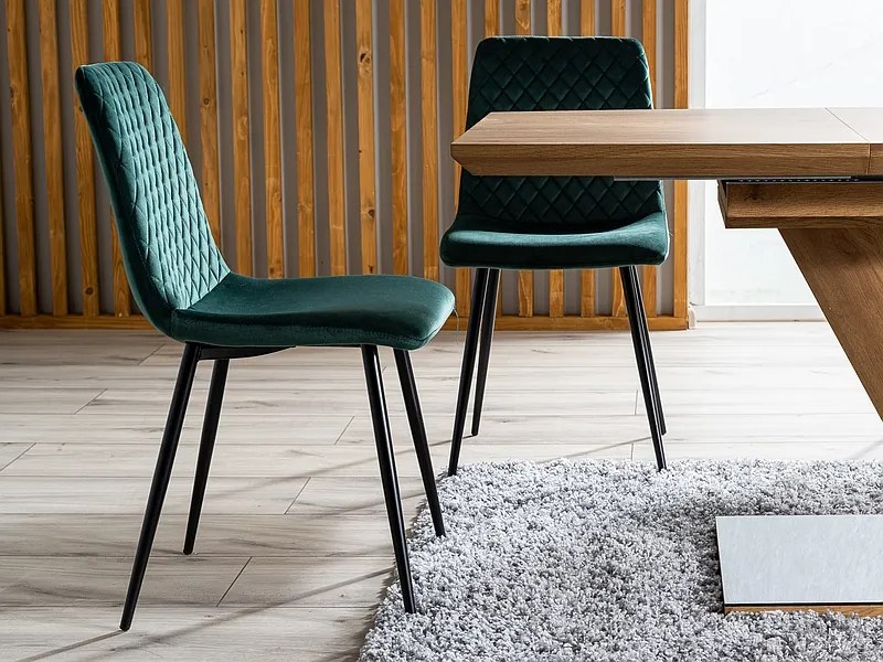 Scaun de sufragerie Isaac (verde + Negru). 1050332