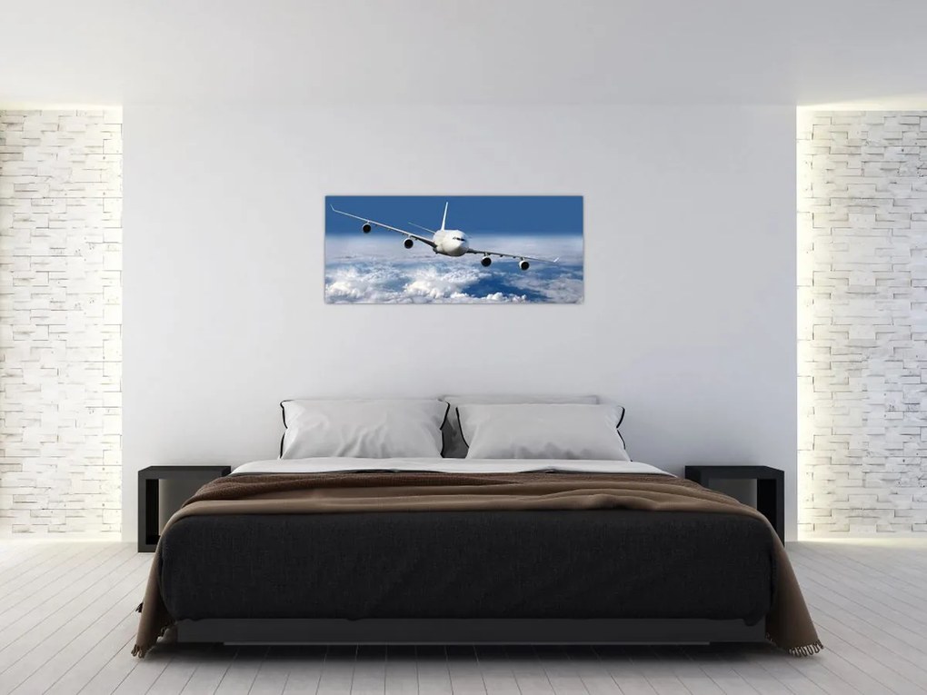 Tablou - Avion în nori (120x50 cm)