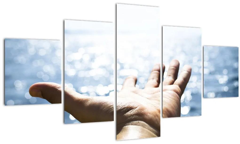 Tablou  cu palma deschisă (125x70 cm), în 40 de alte dimensiuni noi