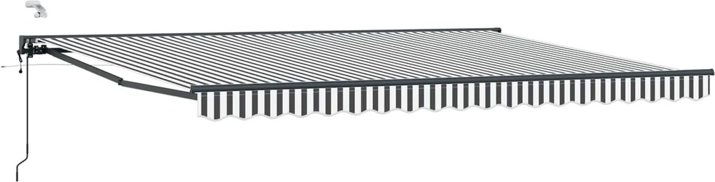 vidaXL Cort electric retractabil Antracit și Alb 4,5 × 3,5 m