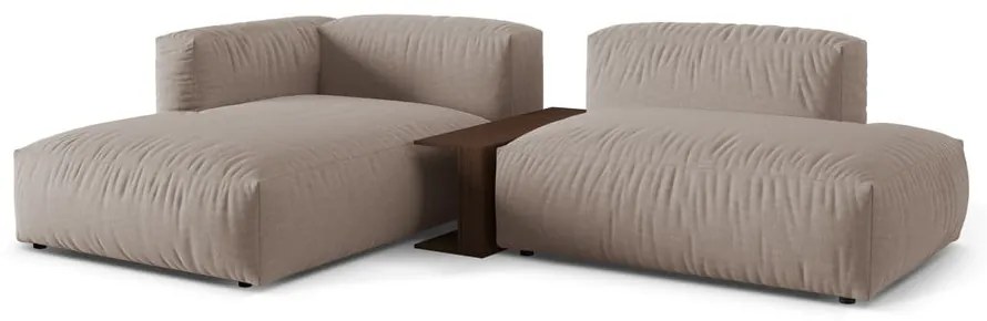 Colțar modular bej (cu colț pe partea stângă ) Martina – Micadoni Home