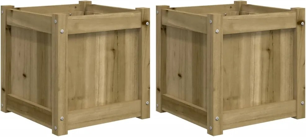 vidaXL Jardiniere de gradina , 2 buc., lemn de pin impregnat
