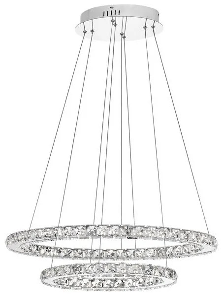 Lustra LED ovala cristal Celine 66x44cm NVL-7403001