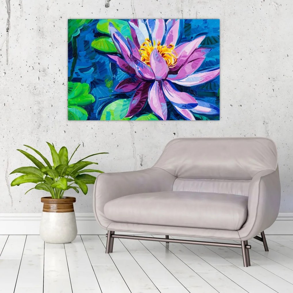 Tablou - Nufăr pe apă (90x60 cm)