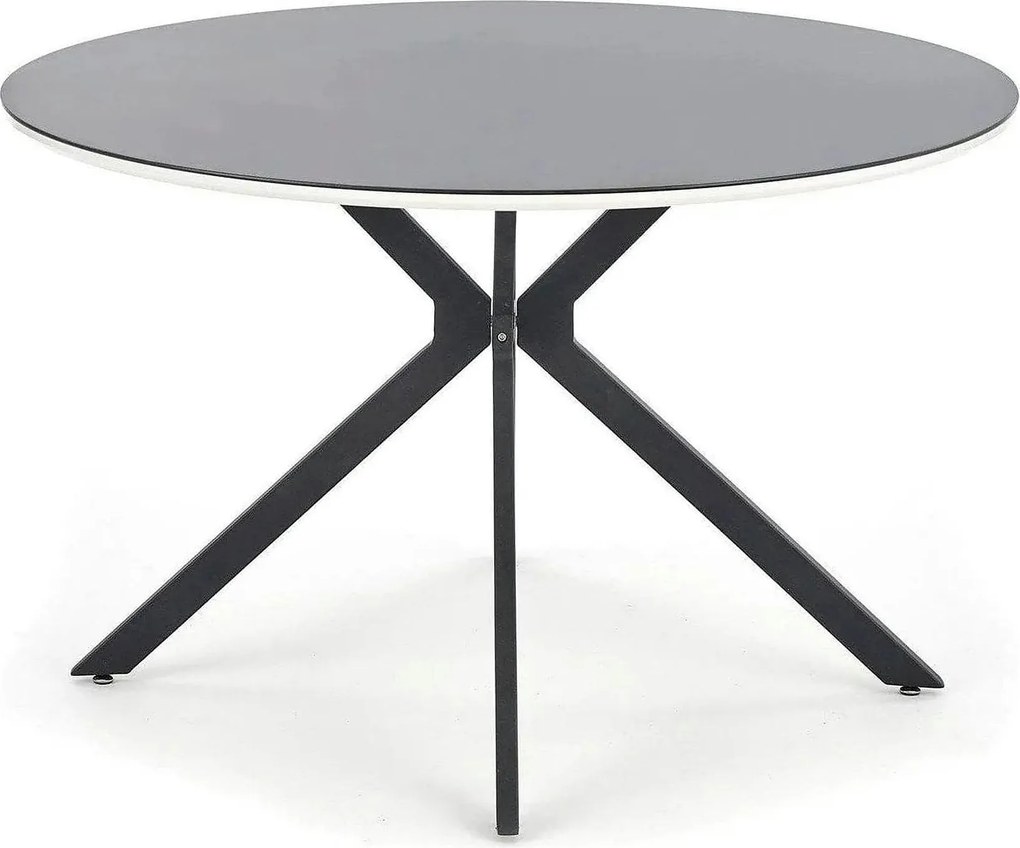 Masa AVELAR, negru, 120x120x76 cm