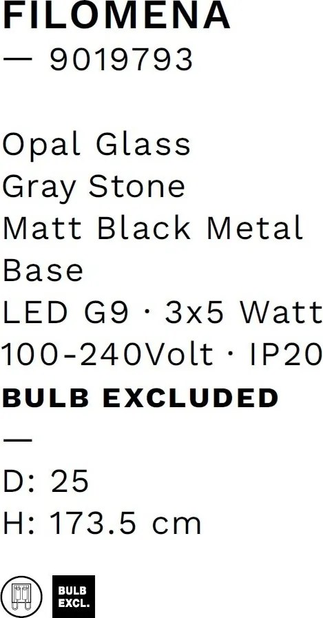 Lustra suspendata stil minimalist FILOMENA 3L