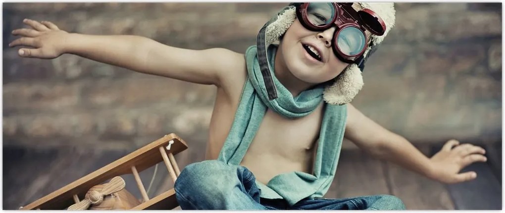 Tablou - Tânăr aviator (120x50 cm)