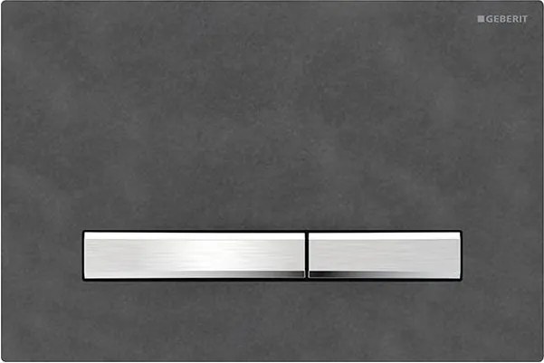 Geberit 115.788.JM.2 - Placă de acționare Sigma50 24,6x16,4 cm ardezie/crom mat