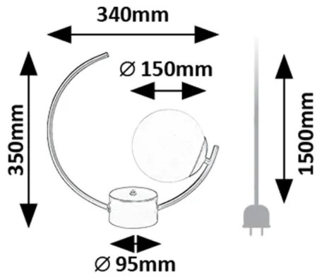 Lampă de masă Rabalux 74035 MESIRO 1xE14/25W/230V