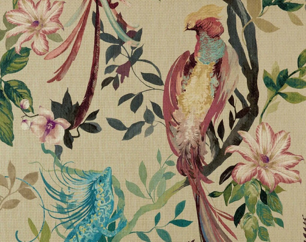 Tapet Bird Sonnet, Lacquer Luxury Paperweave, (fibre naturale), 1838 Wallcoverings, 5.1mp / rola