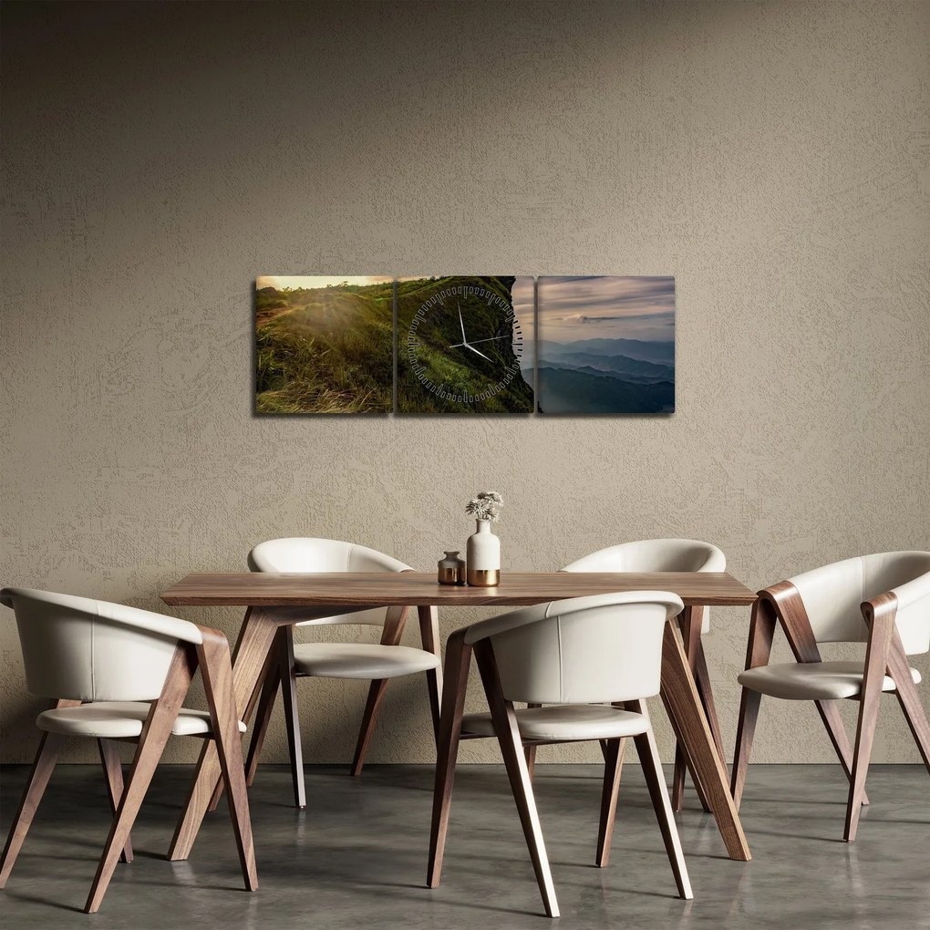 Tablou - Femei la stânci (cu ceas) (90x30 cm)