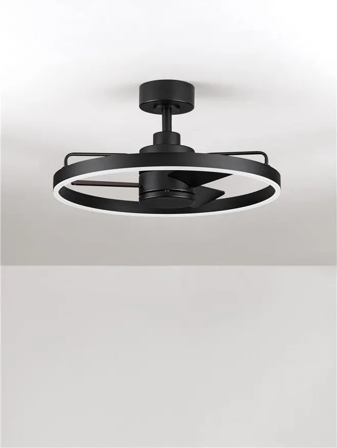 Lustra LED cu ventilator si telecomanda LUNAIR negru