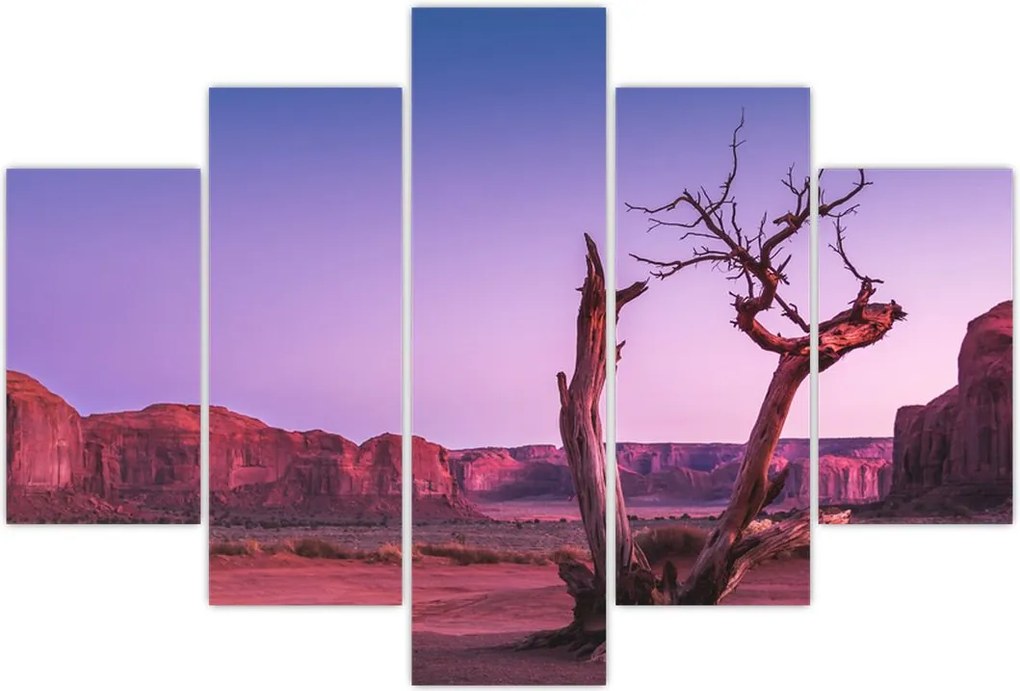 Tablou u copaci lângă pietrile roșii (150x105 cm)