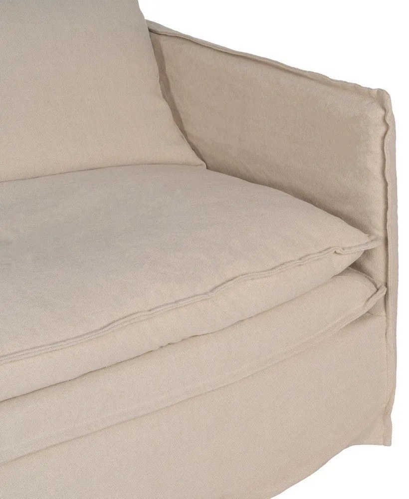 Canapea crem cu tapițerie din in 210 cm – Ixia