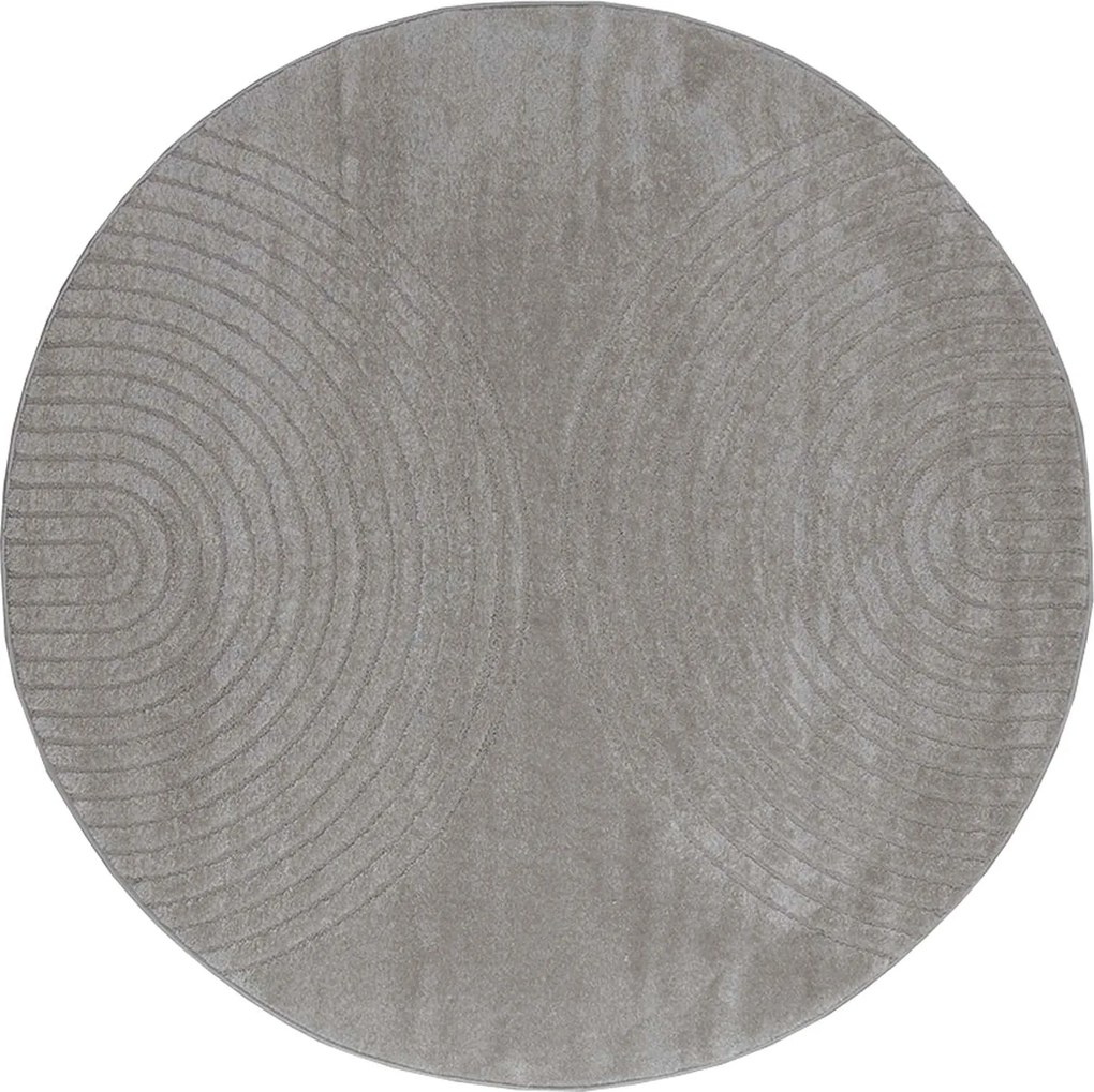 vidaXL Covoare de zonă Rotund GALATI Gri Ø 200 CM Poliester