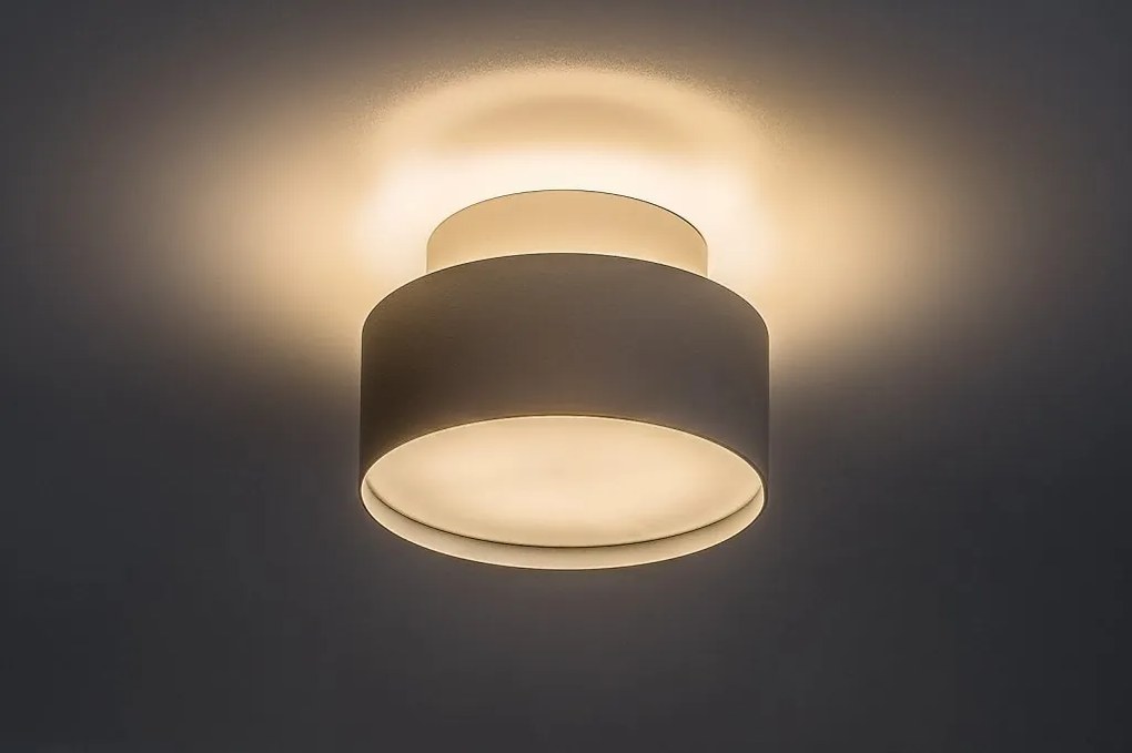 Mini Plafoniera LED cu lumina ambientala in sus Ovidia alb D-14cm