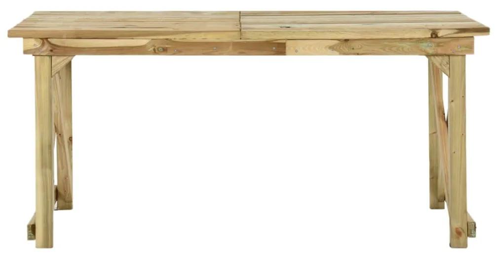 44898 vidaXL Masă de grădină, 160 x 79 x 75 cm, lemn