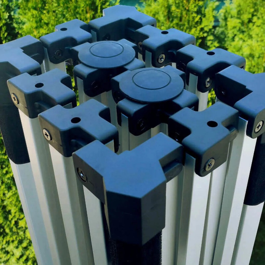 Cort tip foarfecă 3x4,5 m ALU, și pentru motorsport - cu 3 pereți - Albastru