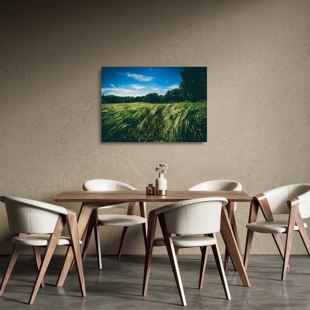 Tablou pe sticlă cu linca și pădure (70x50 cm)