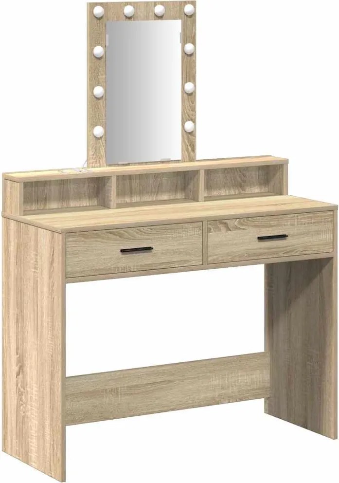 vidaXL Masă de Machiaj cu sertar Maro 100 x 41 x 140 cm Lemn compozit