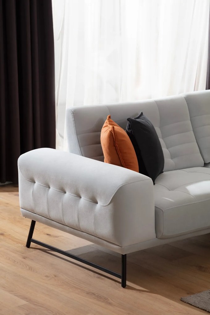 Canapea coltar mini time cu picioare metalice inalte 320/180/85cm