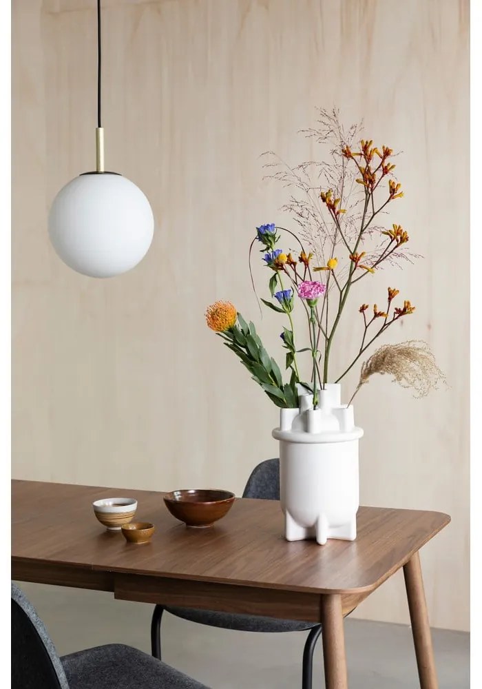 Masă de dining extensibilă cu blat cu aspect de lemn de nuc 80x120 cm Glimps – Zuiver