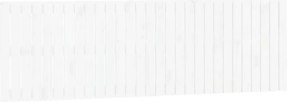 vidaXL Tăblie de pat pentru perete, alb, 185x3x60 cm, lemn masiv pin