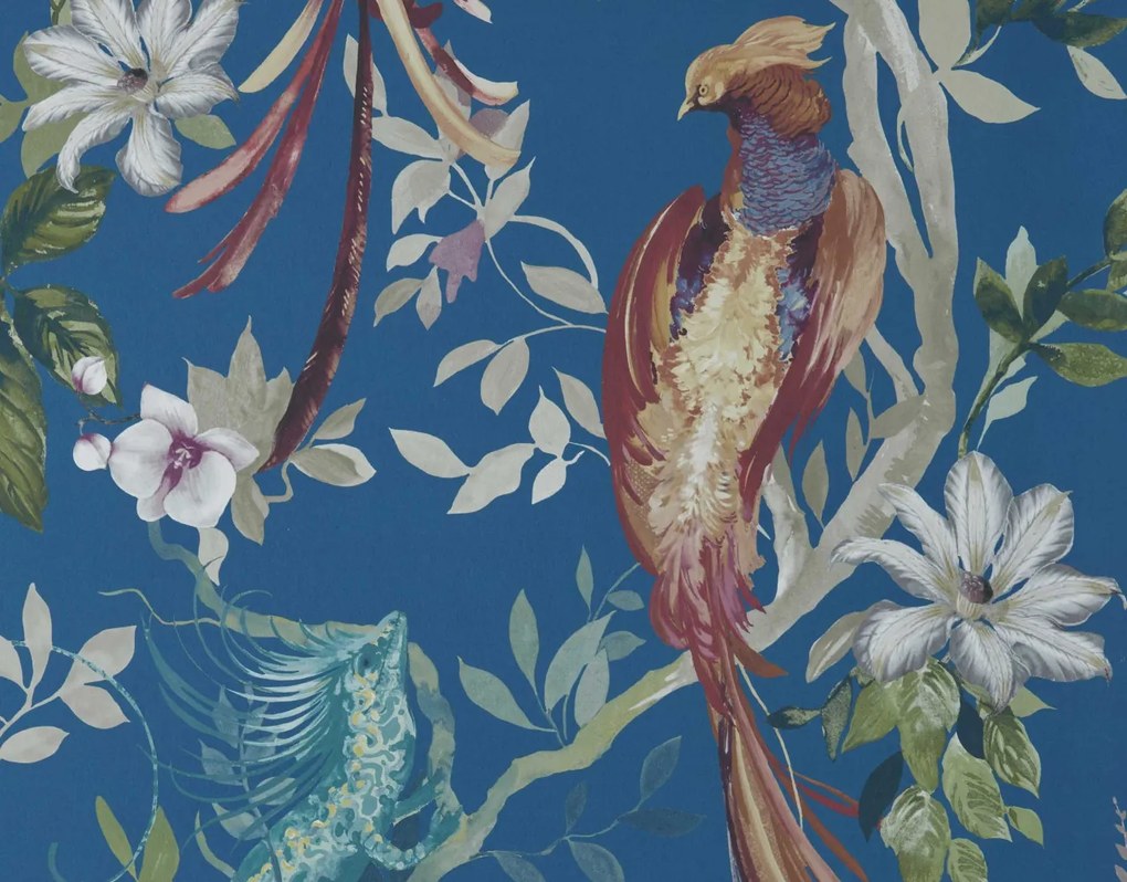 Tapet Bird Sonnet, Royal Blue Luxury Bird, 1838 Wallcoverings, 7mp / rola