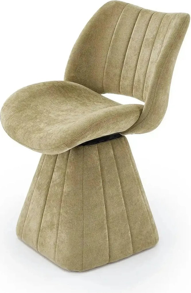Scaun rotativ K613, stofa clasica verde olive, 53x60x87 cm