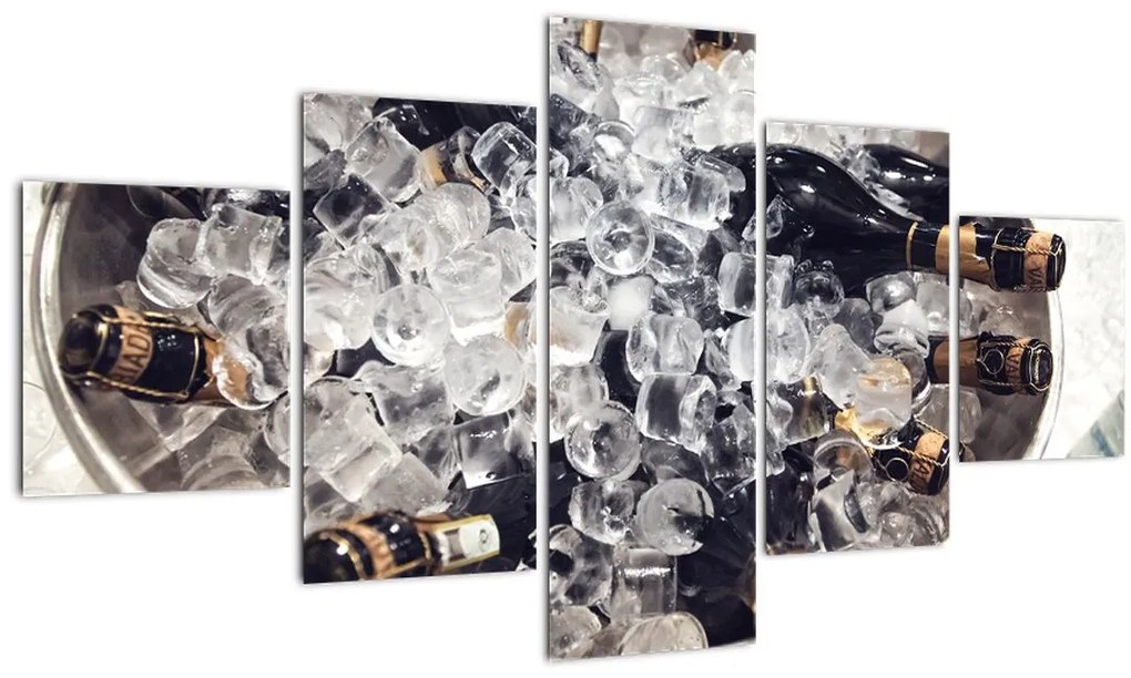 Tablou -șampanie la gheață (125x70 cm), în 40 de alte dimensiuni noi