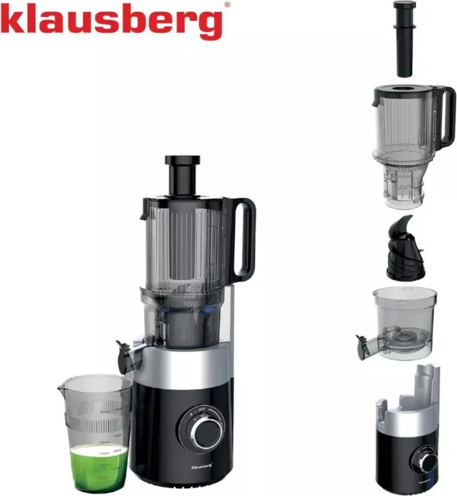 Storcator de fructe vertical, presare la rece, Klausberg KB7871, negru