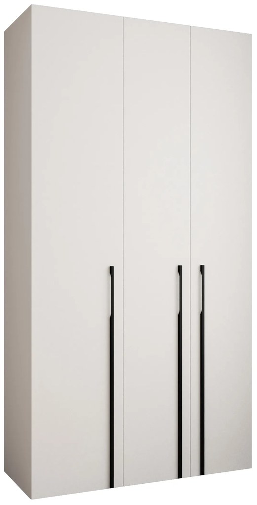 Dulap de haine 130 cm Carmela 50-3 (alb + Negru). 1126777