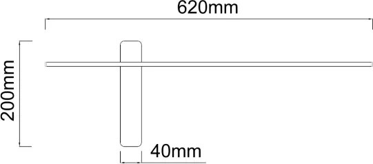 Open Design OR85082 - Aplica de perete LED BENE, 7W/230V, 62 cm, aurie