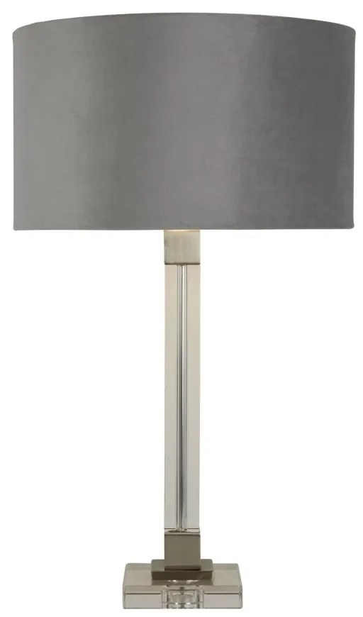 Veioza/Lampa de masa design modern Scarborough, nickel, gri