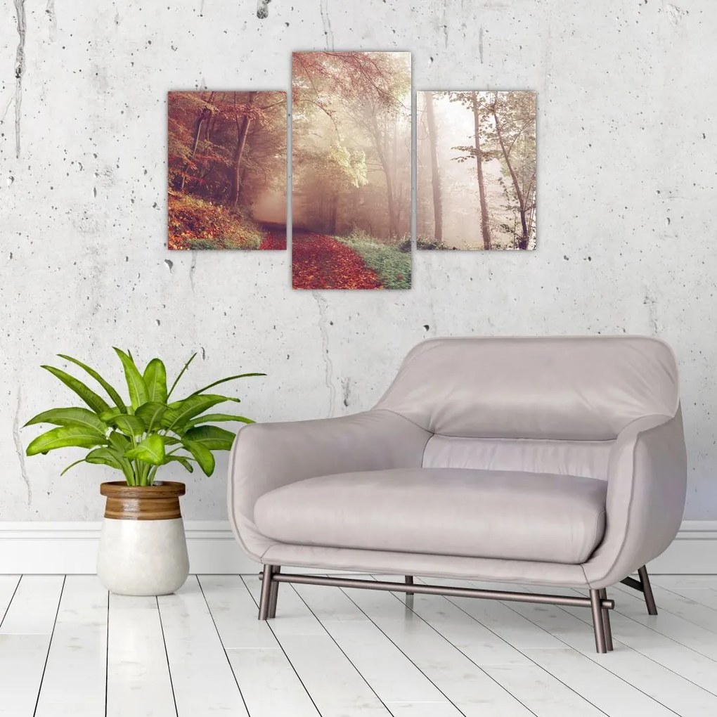 Tablou - Plimbarea de toamnă prin pădure (90x60 cm)