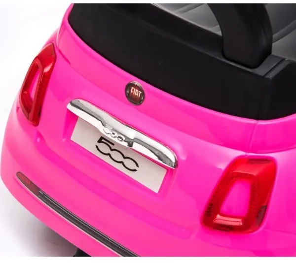 Bicicletă fără pedale Fiat 500 roz