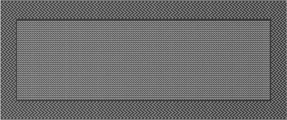 vidaXL Covor de exterior Chevron ARAKIL Negru și Gri 600 x 250 cm