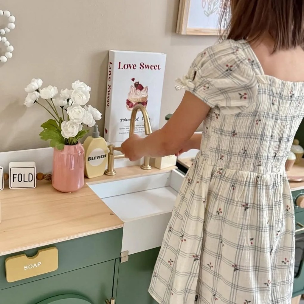 Set bucatarie copii din lemn Series Verde