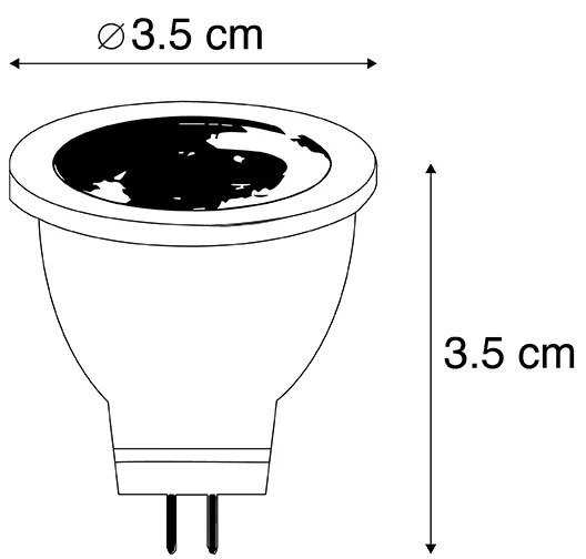 Set de 5 becuri LED G4 MR11 2.7W 210lm 3000K 12V