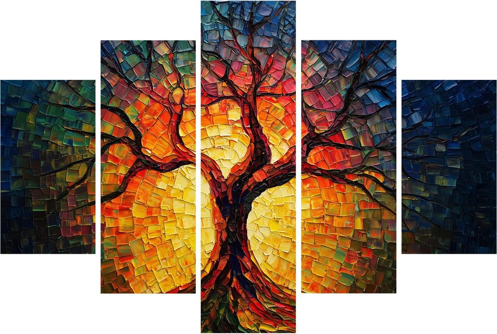 Tablou - Arborele vieții în mozaic (150x105 cm)