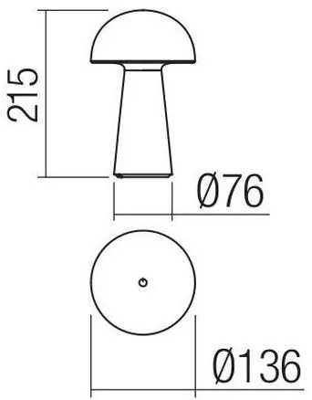 Redo 90439 - Lampă tactilă LED reglabilă KIRA, 4,7 W, 230 V, 2200 mAh, negru