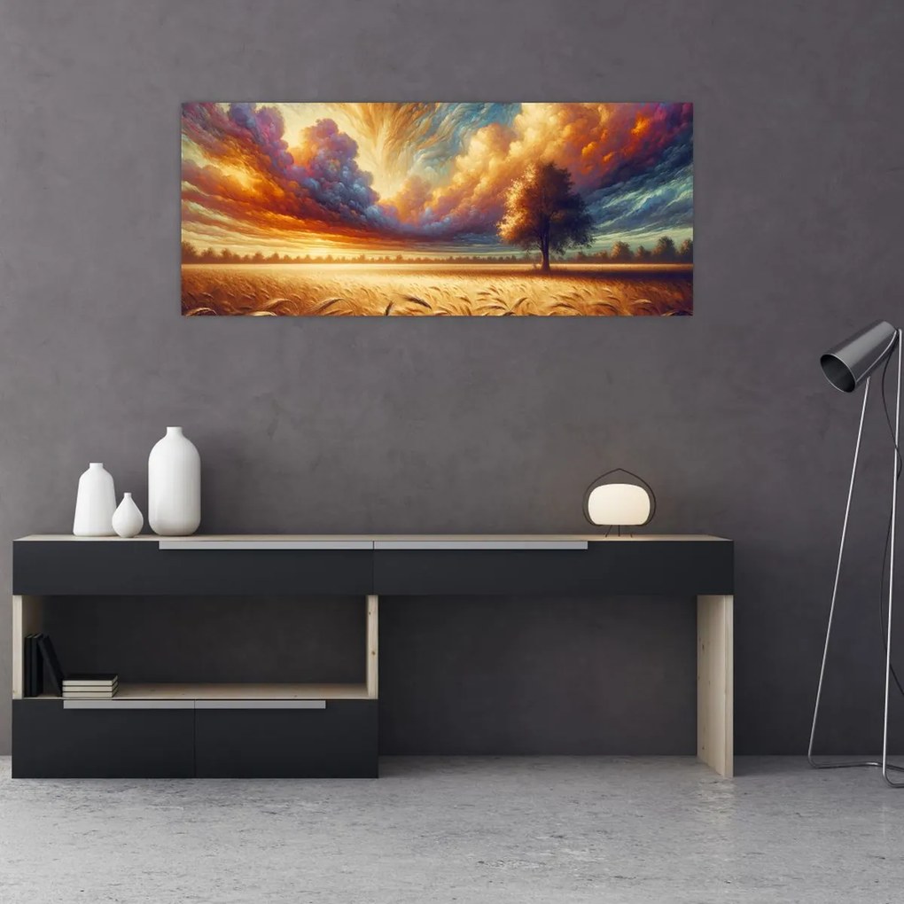 Tablou – Arbore pe câmp (120x50 cm)