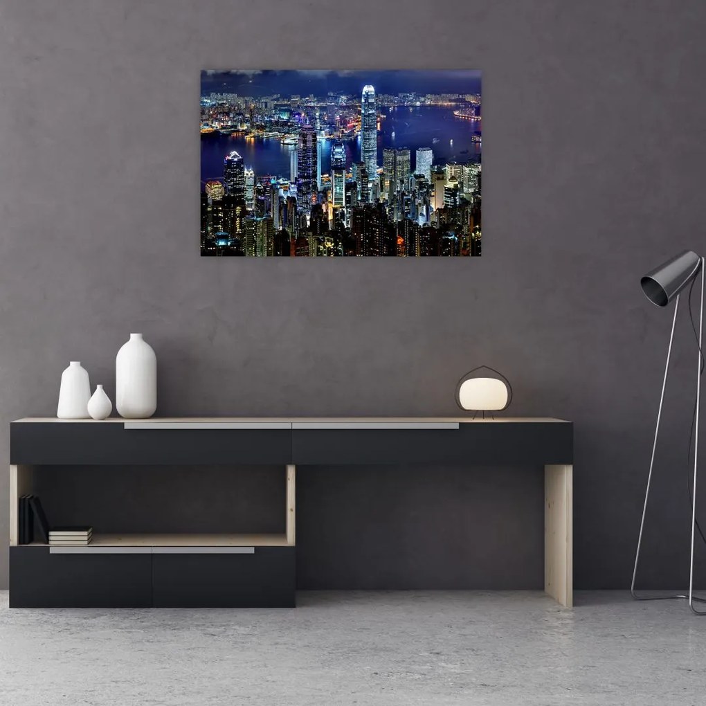 Tablou orașului nocturn (90x60 cm)