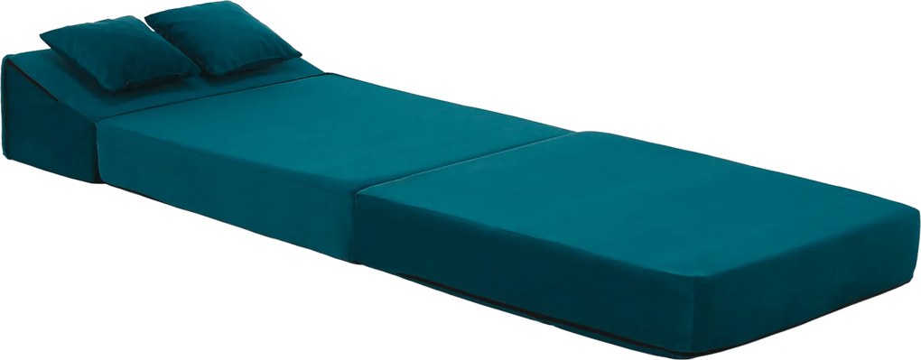 Saltea pliabilă/fotoliu extensibil, 2 in 1, petrol, PELOS