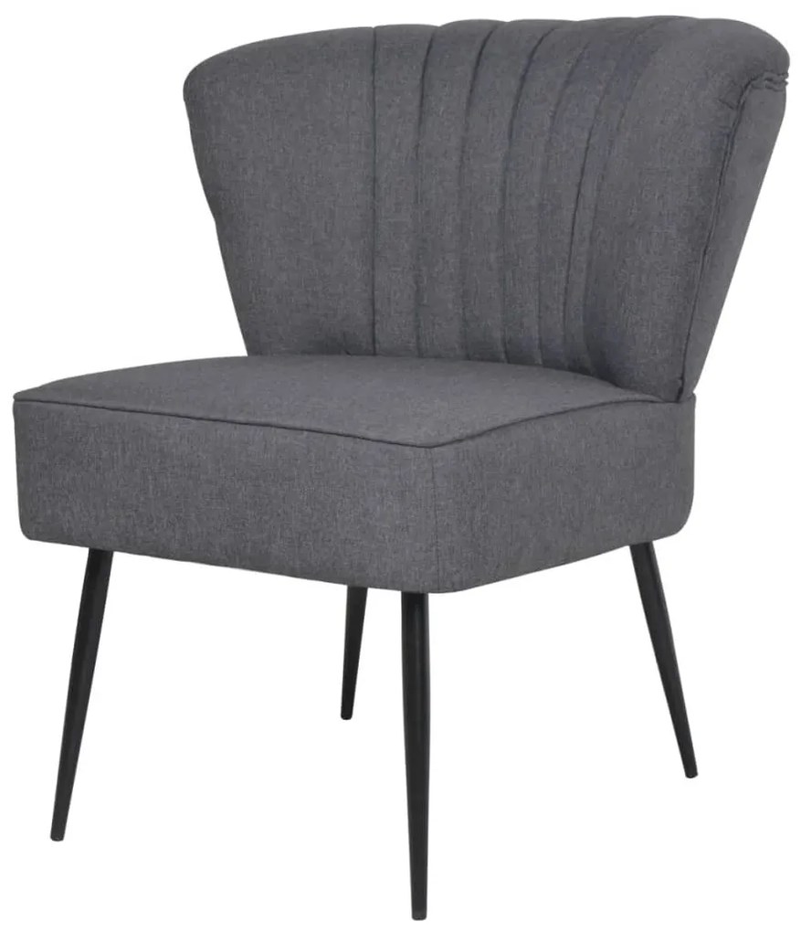 Scaun cocktail, gri închis, material textil