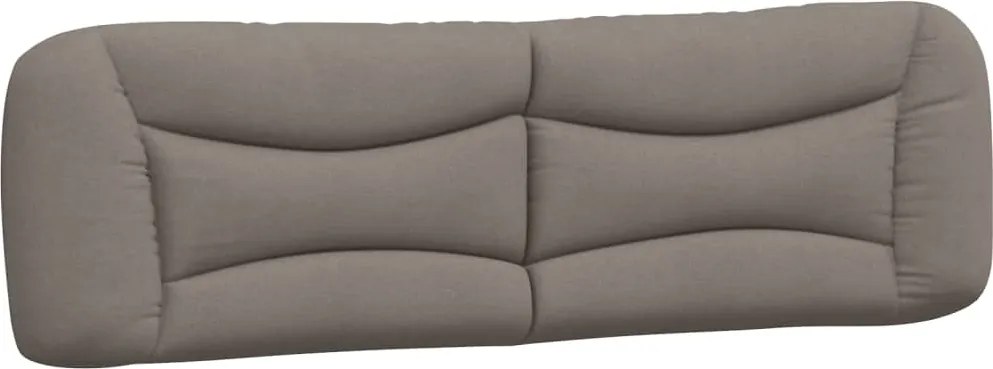 vidaXL Pernă pentru tăblie de pat, Hvar, gri taupe, 180 cm, material textil