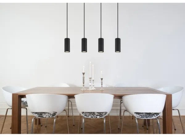 Lustră pe cablu Globo 57918-4HB JAMES 4xGU10/25W/230V negru