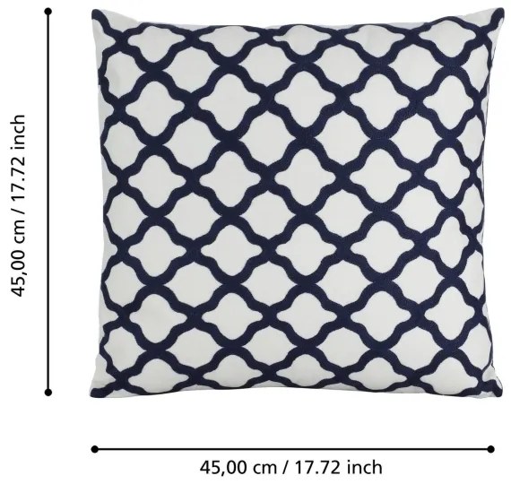 Pernă decorativă Eglo 420016 CHEVERY 45x45 cm alb/negru