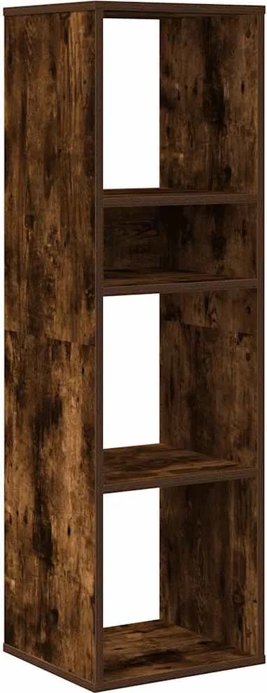 vidaXL Bibliotecă, stejar fumuriu, 34x31x112 cm, lemn prelucrat